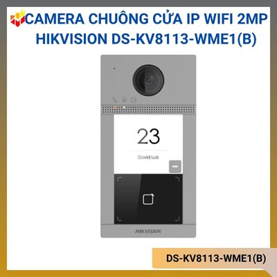 Camera chuông cửa IP Wifi hồng ngoại 2MP Hikvision DS-KV8113-WME1(B)
