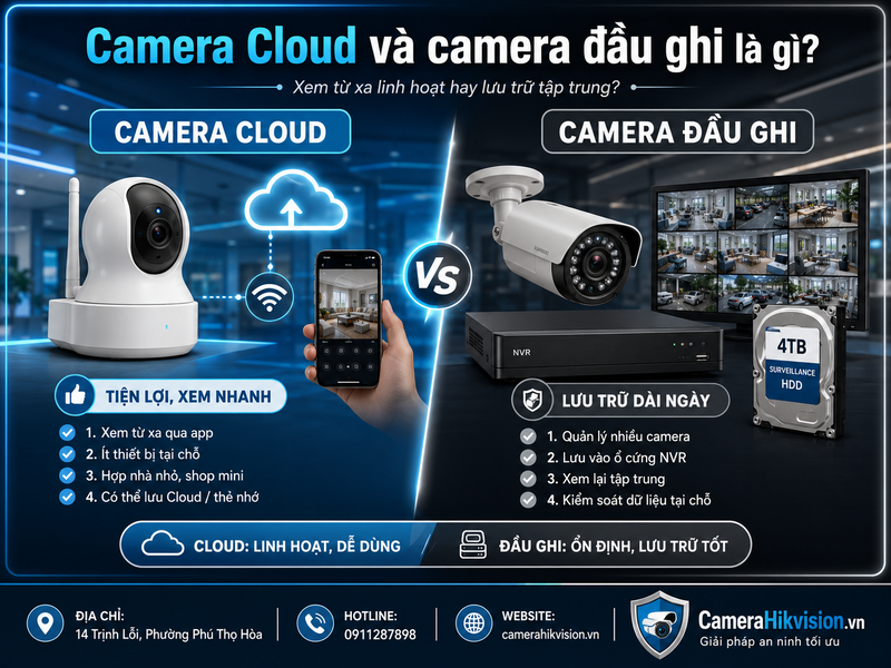 Camera Cloud và camera đầu ghi là gì?