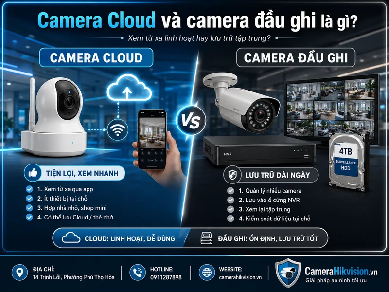 Camera Cloud và camera đầu ghi là gì?