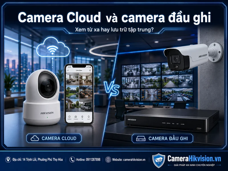 Camera Cloud và camera đầu ghi: So sánh, checklist triển khai và cách chọn tối ưu