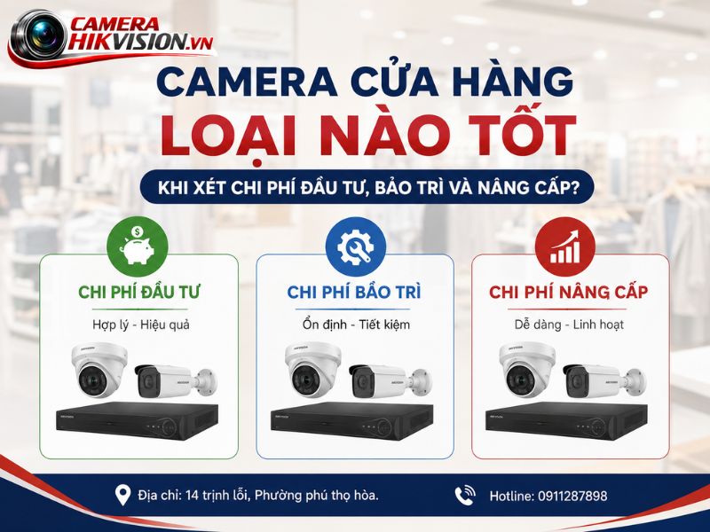 Camera cửa hàng loại nào tốt khi xét chi phí đầu tư, bảo trì và nâng cấp?