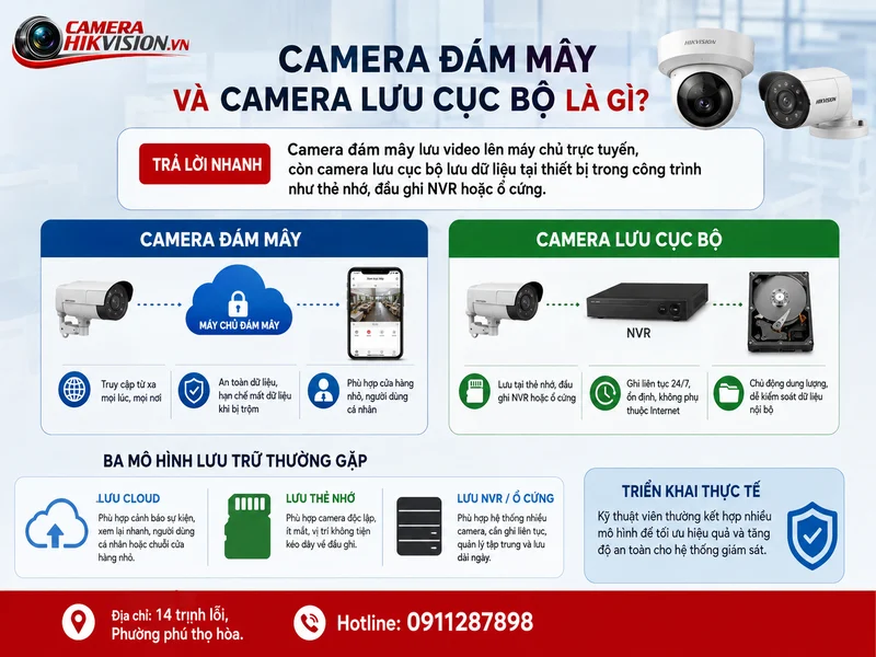 Camera đám mây và camera lưu cục bộ là gì?