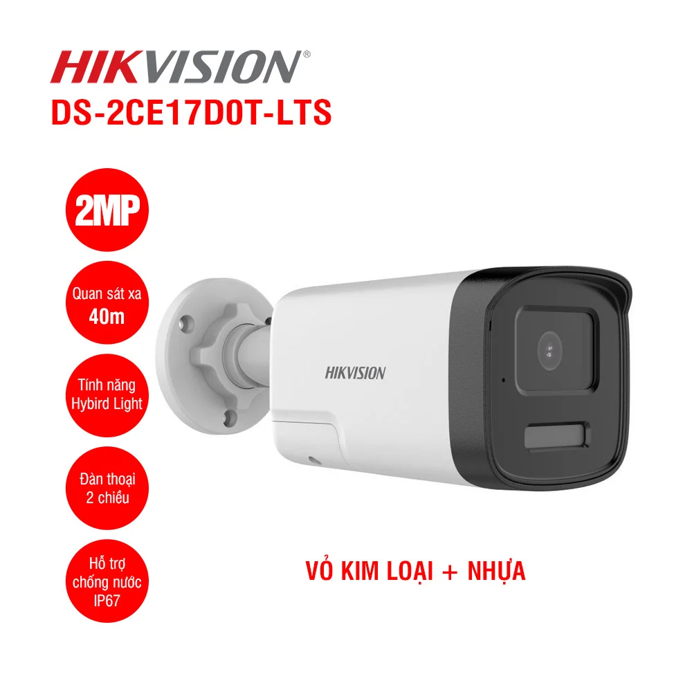Camera Turbo thân HDTVI 2MP HIKVISION DS-2CE17D0T-LTS