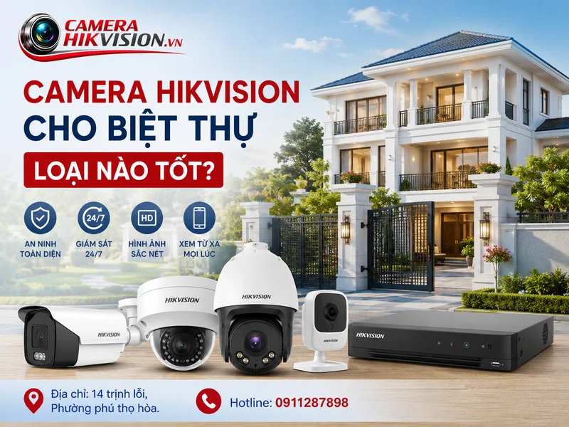 Camera Hikvision cho biệt thự loại nào tốt? Checklist tránh lỗi khi mua và lắp đặt