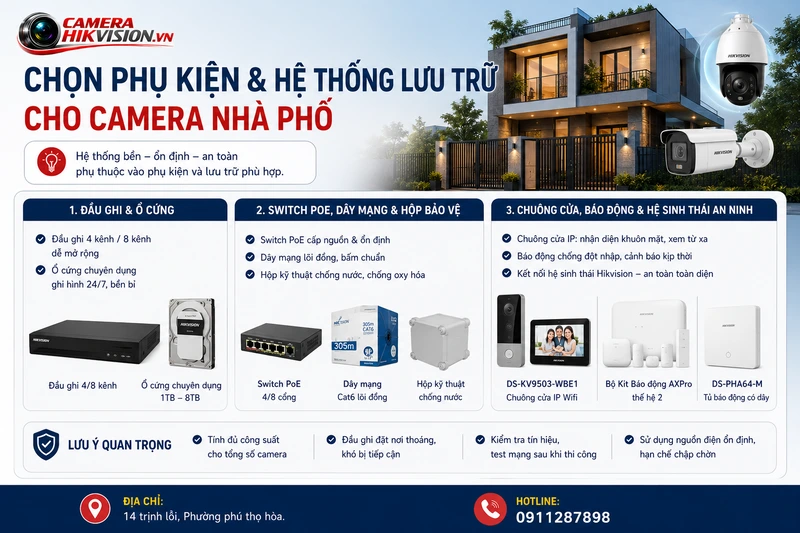 Camera Hikvision cho nhà phố loại nào tốt theo từng vị trí lắp đặt?