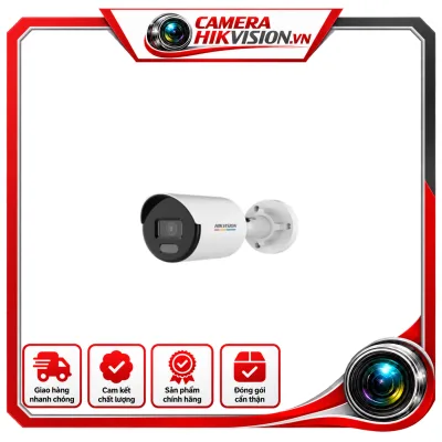Camera IP hình trụ 2MP - Có màu 24/7• Cảm biến 1/2.8" progressive scan CMOS• Chuẩn nén H265+, H.265 , H.264+, H.264 / Hỗ trợ 2 luồng dữ liệu• Độ