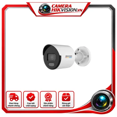 Camera IP Trụ 4MP DS-2CD1047G0-L, CÓ MÀU 24/7+ Cảm biến 1/3" Progressive Scan CMOS;+ Chuẩn nén H.265+/H.265/H.264+/H.264+ Độ nhạy sáng: Color: 0.001 Lux @ (F1.0, AGC ON), 0 Lux with