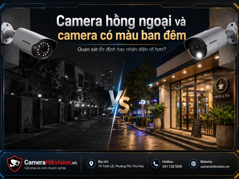 Camera hồng ngoại và camera có màu ban đêm: chọn loại nào cho gia đình, cửa hàng nhỏ?