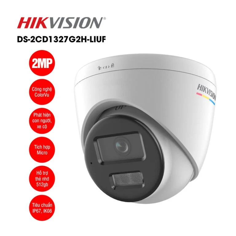 Camera IP 2MP bán cầu Hikvision DS-2CD1327G2H-LIUF
