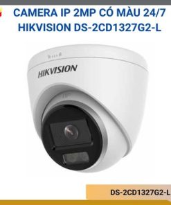 Camera IP 2MP có màu 24/7 Hikvision DS-2CD1327G2-LĐộ phân giải: 2.0 Megapixel.Chuẩn nén hình ảnh: H.265+/H.265/H.264+/H.264.Chip ColorVu cao cấp F1.0 cho độ nhạy sáng cực thấp (Color 0.001 Lux)Đèn ánh