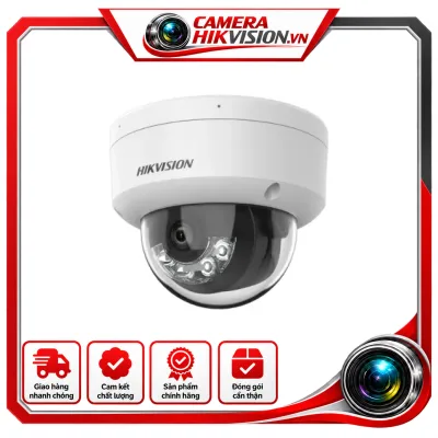 Camera IP bán cầu 4MP – Camera Phát hiện người và phương tiện cùng Chế độ đèn thông minh• Cảm biến 1/3" progressive scan CMOS• Chuẩn nén H.265 , H.265+