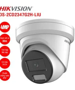 Camera Hikvision Dome IP 4MP DS-2CD2347G2H-LIU