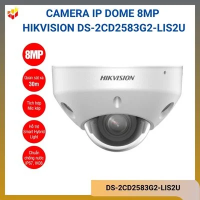 Camera IP Dome 8MP Hikvision DS-2CD2583G2-LIS2U