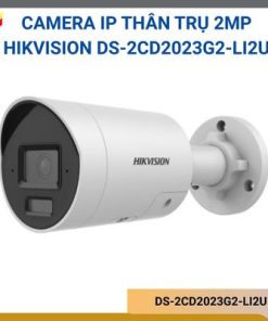 Camera IP thân trụ 2MP Hikvision DS-2CD2023G2-LI2UĐộ phân giải 2MP 1920 ×1080@30fpsỐng kính 4mm (2.8/6mm tùy chọn)Color: 0.005 Lux @ (F1.6, AGC ON), 0 Lux with IR onH.265+, H.265, H.264+,