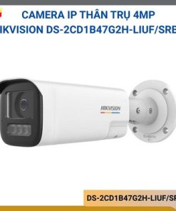 Camera IP thân trụ 4MP Hikvision DS-2CD1B47G2H-LIUF/SRB SĐộ phân giải 4MP (2560 × 1440)Đèn ánh sáng trắng lên đến 60m cho hình ảnh màu sắc 24/7Đèn hồng ngoại IR lên