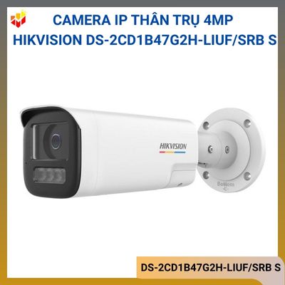 Camera IP thân trụ 4MP Hikvision DS-2CD1B47G2H-LIUF/SRB S