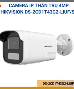 Camera IP thân trụ 4MP Hikvision DS-2CD1T43G2-LIUF/SLĐộ phân giải: 4.0 megapixel.Cảm biến hình ảnh: 1/3” Progressive Scan CMOS.Ống kính: 4mm (6mm optional).Hồng ngoại IR 50 mĐèn ánh sáng trắng 50