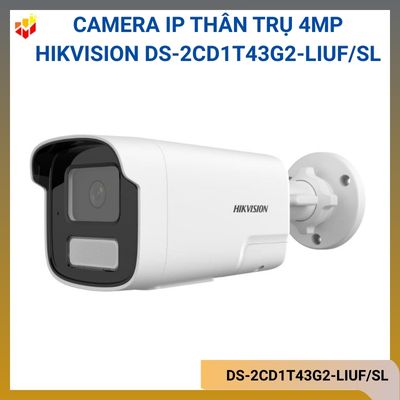 Camera IP thân trụ 4MP Hikvision DS-2CD1T43G2-LIUF/SL
