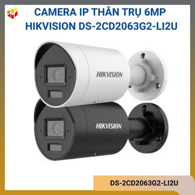 Camera IP thân trụ 6MP Hikvision DS-2CD2063G2-LI2U