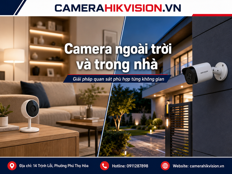 Camera ngoài trời và trong nhà: cách chọn đúng model, phụ kiện và dịch vụ lắp đặt Hikvision