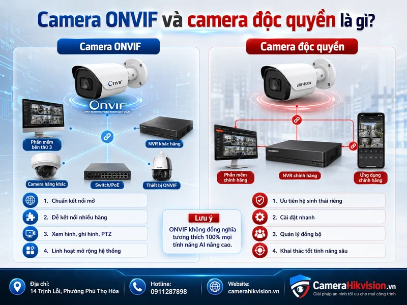 Camera ONVIF và camera độc quyền là gì?