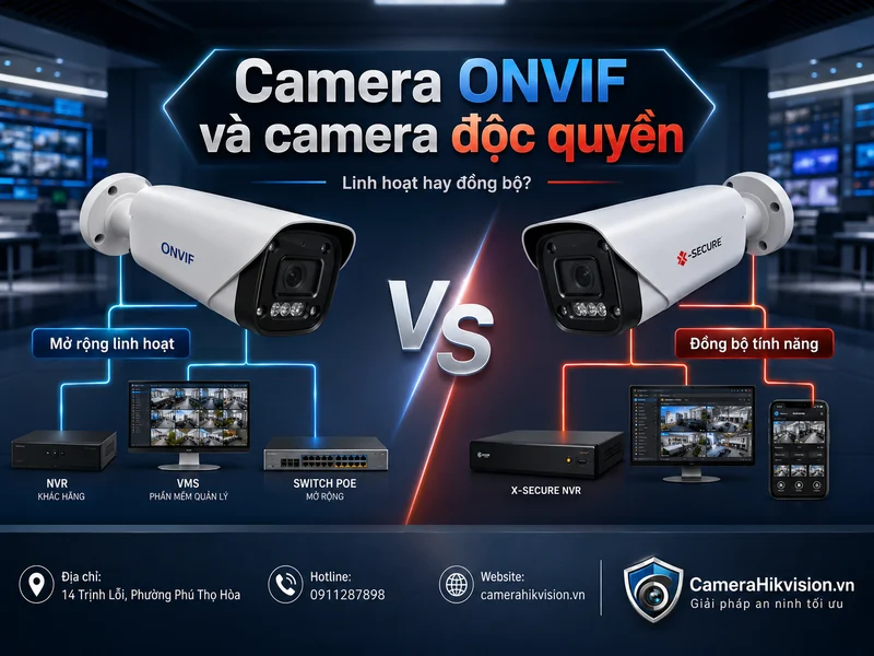 Camera ONVIF và camera độc quyền: Nên chọn hệ nào để bảo mật, lưu trữ ổn định và dễ nâng cấp?
