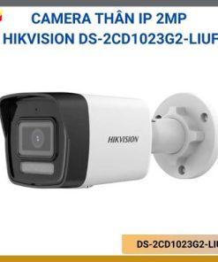 Camera thân IP 2MP đèn kép Hikvision DS-2CD1023G2-LIUFCảm biến ảnh 1/2.9″ progressive scan CMOSChuẩn nén H.265, H.265+, H.264, H.264+Độ phân giải tối đa 1920×1080 @ 25/30fpsỐng kính 2.8/4mmTầm xa hồng