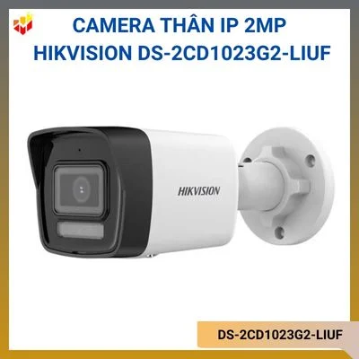 Camera thân IP 2MP đèn kép Hikvision DS-2CD1023G2-LIUF