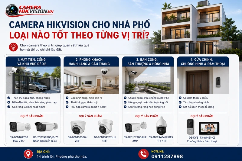Chọn phụ kiện và hệ thống lưu trữ cho camera nhà phố
