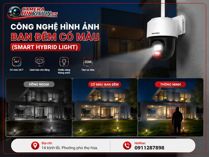 Công nghệ hình ảnh ban đêm có màu (Smart Hybrid Light)