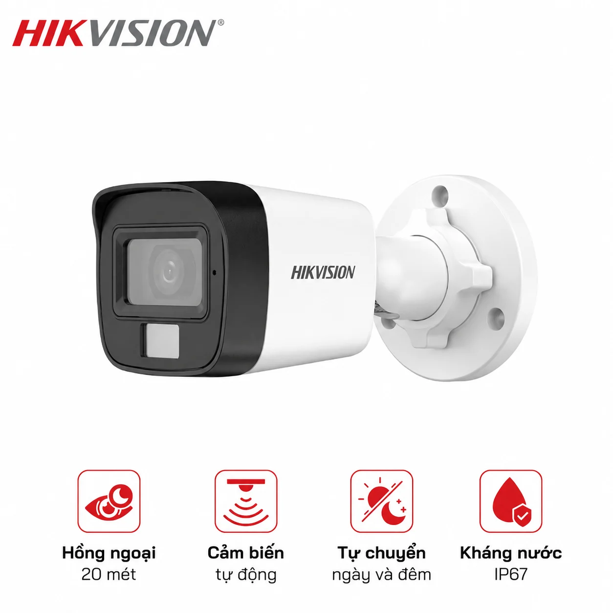 Camera HDTVI 2MP Dual Light HIKVISION DS-2CE16D0T-EXLF
