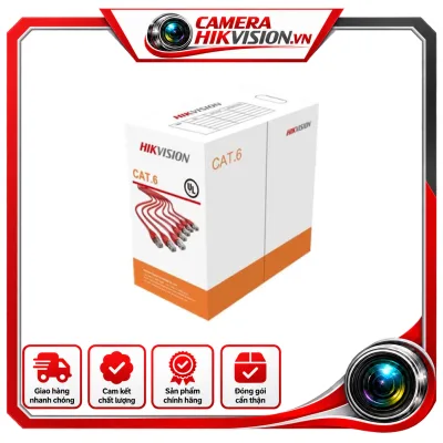 Cáp mạng chuyên dụng CAT6 Hikvision 8 Lõi đồng nguyên chất 99.95%Đường kính lõi đồng 0.565±0.005mmĐường kính sợi dây 1.02±0.05mmĐộ dày vỏ 0.55±0.05 mmĐường kính dây 6.2±0.4 mmVỏ cách điện