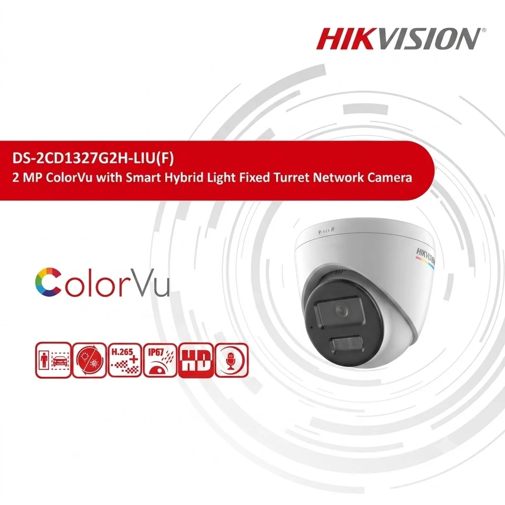 Camera IP 2MP bán cầu Hikvision DS-2CD1327G2H-LIUF