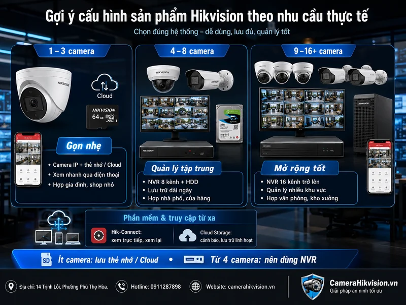 Gợi ý cấu hình sản phẩm Hikvision theo nhu cầu thực tế