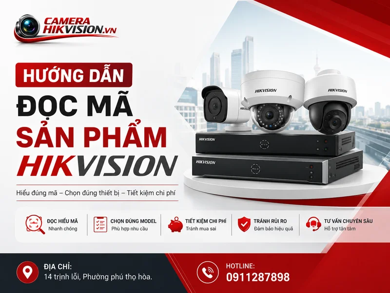 Hướng dẫn đọc mã sản phẩm Hikvision: Chọn đúng model, phụ kiện và dịch vụ lắp đặt