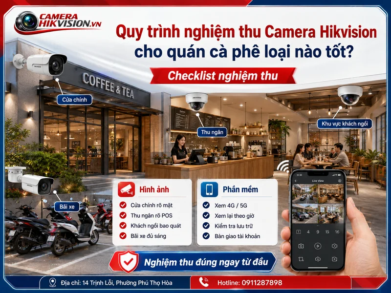 Quy trình nghiệm thu Camera Hikvision cho quán cà phê loại nào tốt