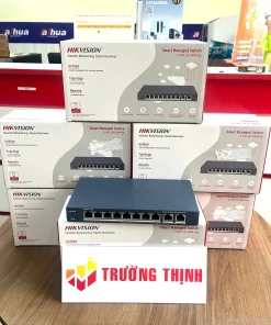 Switch mạng 8 cổng POE HIKVISION DS-3E1310P-EI/M – ảnh thực tế tại Trường Thịnh Telecom