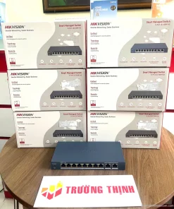Switch mạng 8 cổng POE HIKVISION DS-3E1310P-EI/M – ảnh thực tế tại Trường Thịnh Telecom