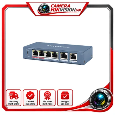 Switch mạng Hi POE 4 cổng 100M, 2 cổng uplink 10/100M , Layer 2•1 port 10/100 Mbps HiPOE (port1) max 60w, 3port × 10/100 Mbps PoE•Tự tương thích chuẩn 802.3af/at/bt