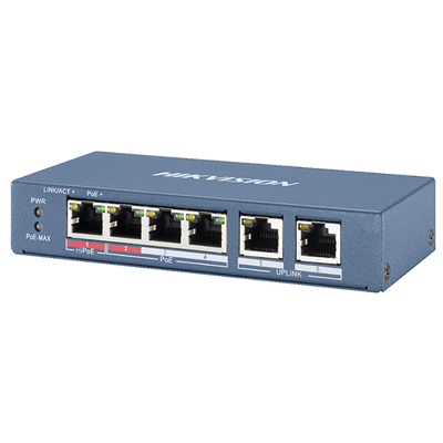 Switch mạng Hi POE 4 cổng 100M, 2 cổng uplink 10/100M , Layer 2•1 port 10/100 Mbps HiPOE (port1) max 60w, 3port × 10/100 Mbps PoE•Tự tương thích chuẩn 802.3af/at/bt