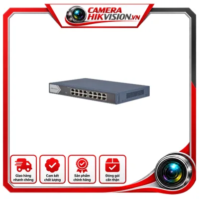 Switch mạng 16 cổng 10/100/1000Mbps tự tương thích, 02 Cổng uplink 10/100/1000M (cổng 15, 16) , Layer 2•Băng thông: 32 Gbps•Bảng địa chỉa MAC: 8K•Chống sét : 6KV cho mỗi