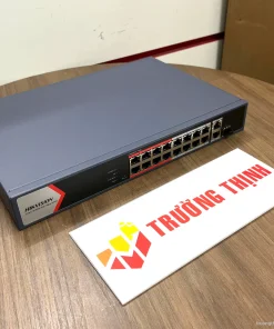 Switch PoE L2 16 cổng Hikvision DS-3E1318P-EI/M 100M – ảnh thực tế tại Trường Thịnh Telecom