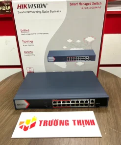 Switch PoE L2 16 cổng Hikvision DS-3E1318P-EI/M 100M – ảnh thực tế tại Trường Thịnh Telecom