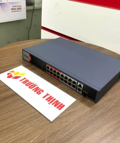 Switch PoE L2 16 cổng Hikvision DS-3E1318P-EI/M 100M – ảnh thực tế tại Trường Thịnh Telecom