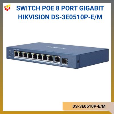 Switch PoE 8 Port Gigabit Hikvision DS-3E0510P-E/M