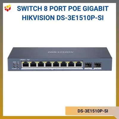 Switch thông minh 8 Port PoE Gigabit Hikvision DS-3E1510P-SI