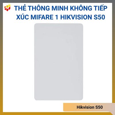 Thẻ thông minh không tiếp xúc Mifare 1 Hikvision S50Thẻ Dual EM&MifareTần số thẻ: 13.56MHz and 125KHzChức năng: ĐọcKhoảng cách cảm nhận: không quá 100mmHotline: 0911 28 78 98