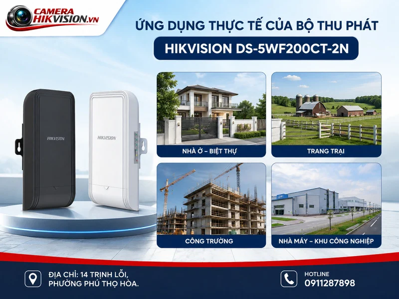 Ứng dụng thực tế của bộ thu phát DS-5WF200CT-2N