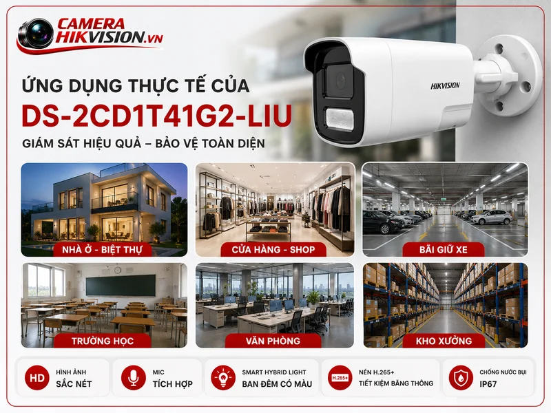 Ứng dụng thực tế của Camera DS-2CD1T41G2-LIU