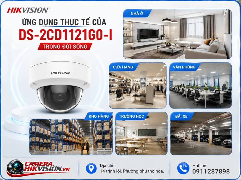 Ứng dụng thực tế của DS-2CD1121G0-I trong đời sống